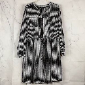 Apt 9 Tie Waist Roll Tab Sleeve Shirt Dress 20W
